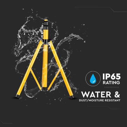 Floodlight stand 180 cm yellow
