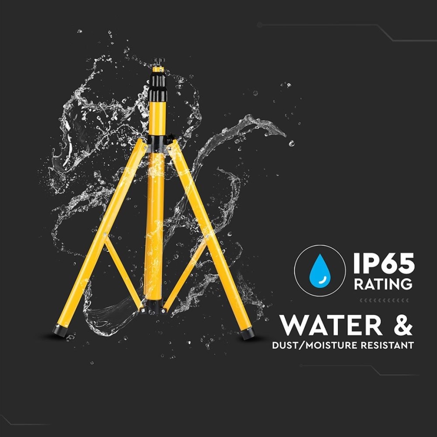 Floodlight stand 180 cm yellow