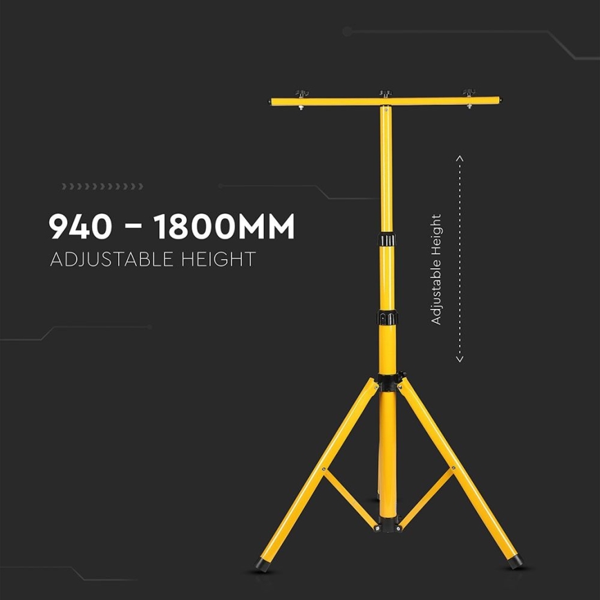 Floodlight stand 180 cm yellow