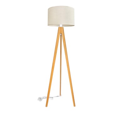 Floor lamp ALBA 1xE27/15W/230V creamy/oak