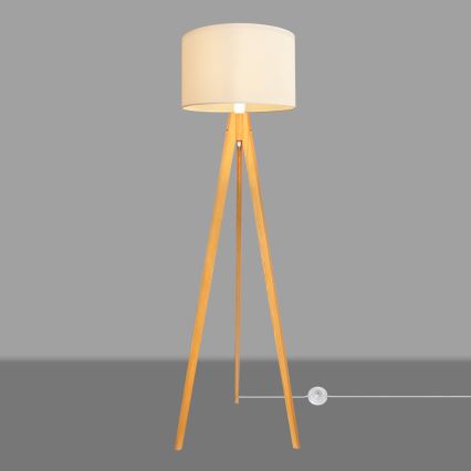 Floor lamp ALBA 1xE27/15W/230V creamy/oak