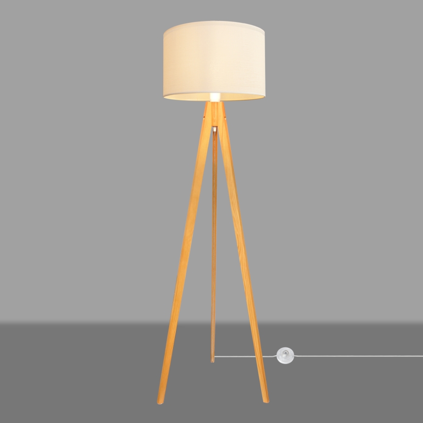Floor lamp ALBA 1xE27/15W/230V creamy/oak