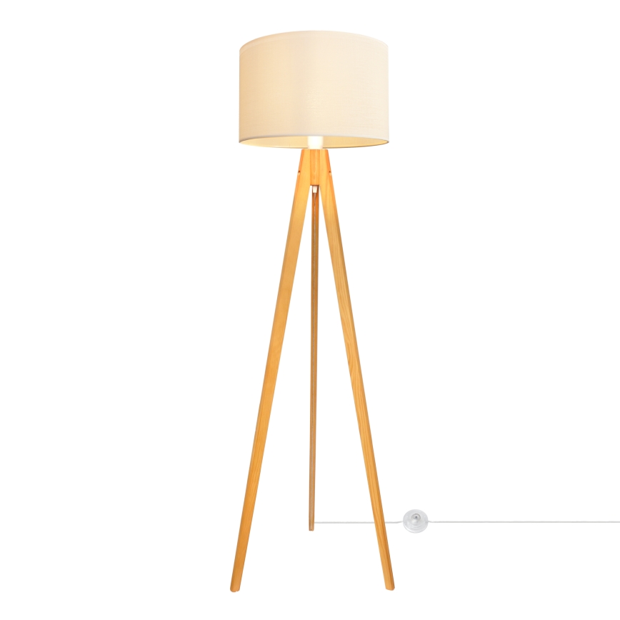 Floor lamp ALBA 1xE27/15W/230V creamy/oak