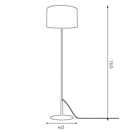 Floor lamp ARDEN 1xE27/60W/230V white/gold