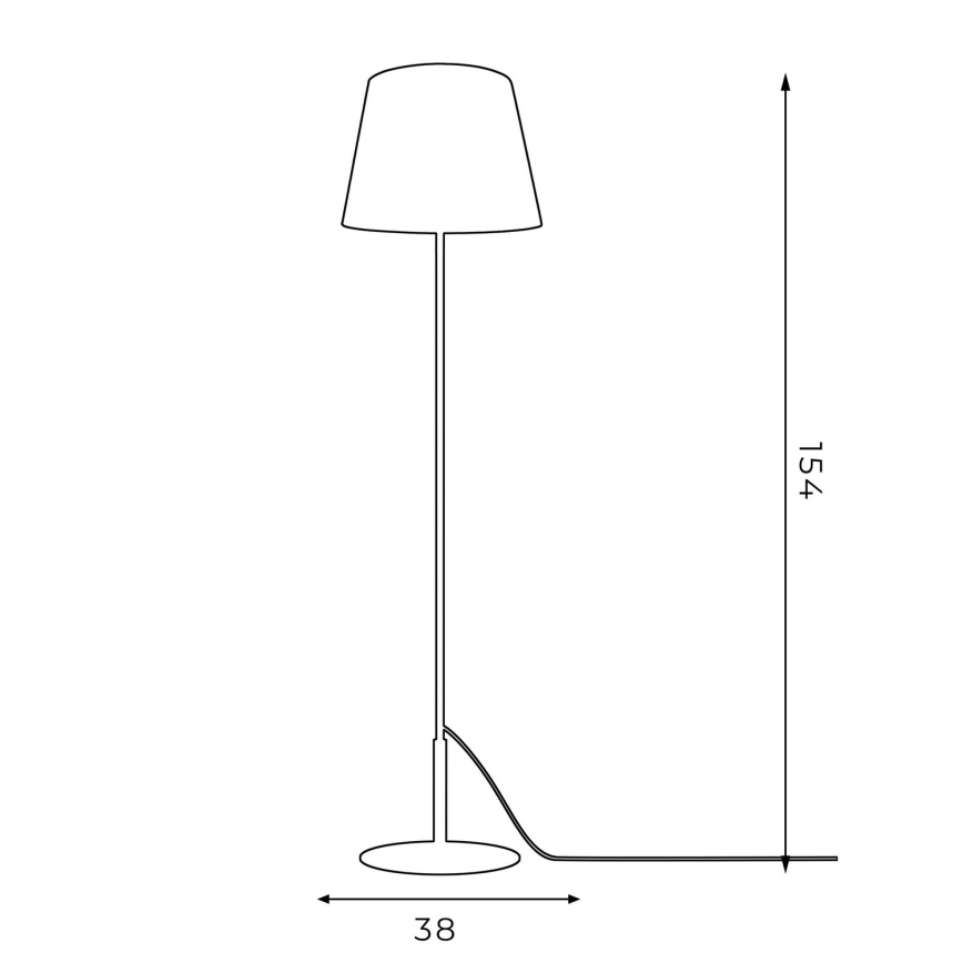 Floor lamp ARDEN 1xE27/60W/230V white/gold