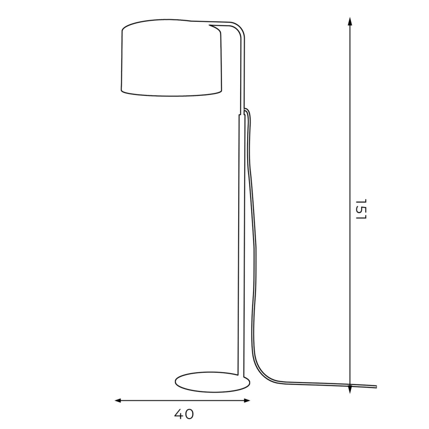 Floor lamp ARDEN 1xE27/60W/230V white