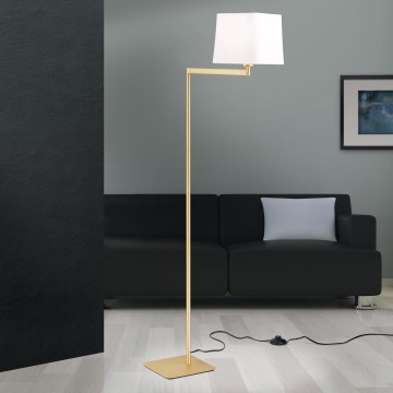 Floor lamp CARLTON 1xE27/40W/230V white/gold