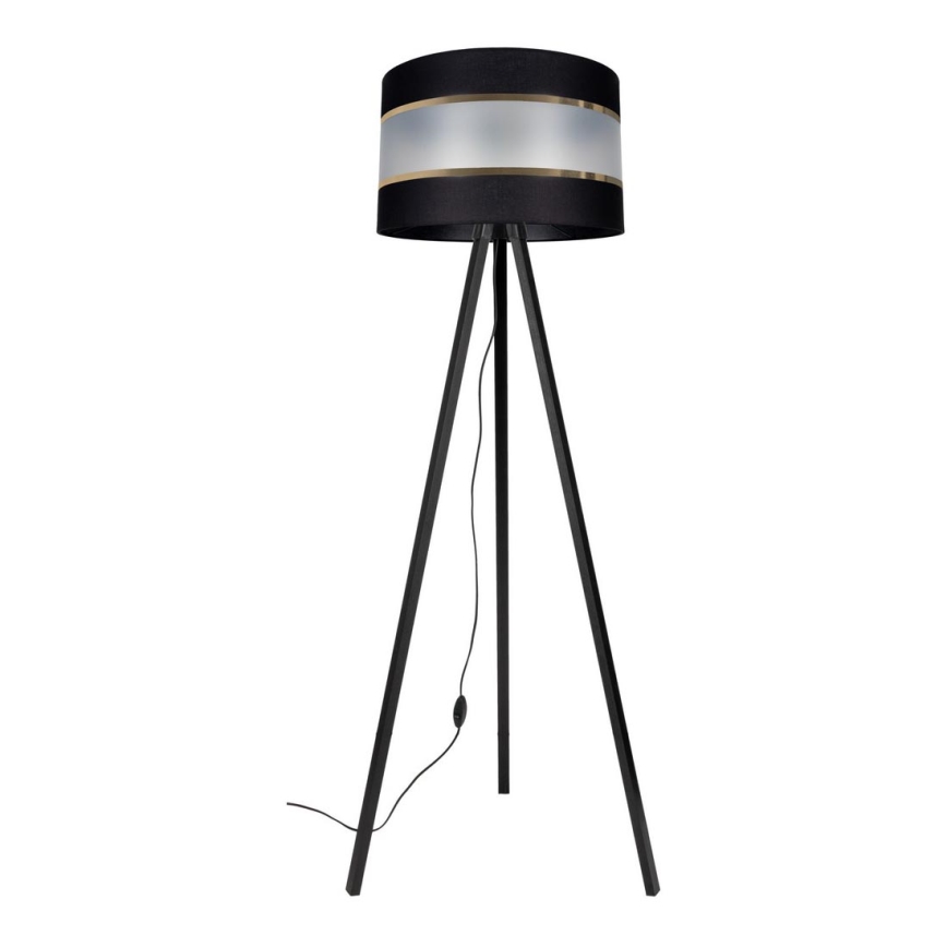 Floor lamp CORAL 1xE27/60W/230V wenge/black/gold