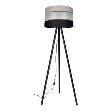 Floor lamp CORAL 1xE27/60W/230V wenge/black/grey/gold
