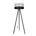 Floor lamp CORAL 1xE27/60W/230V wenge/black/white/gold
