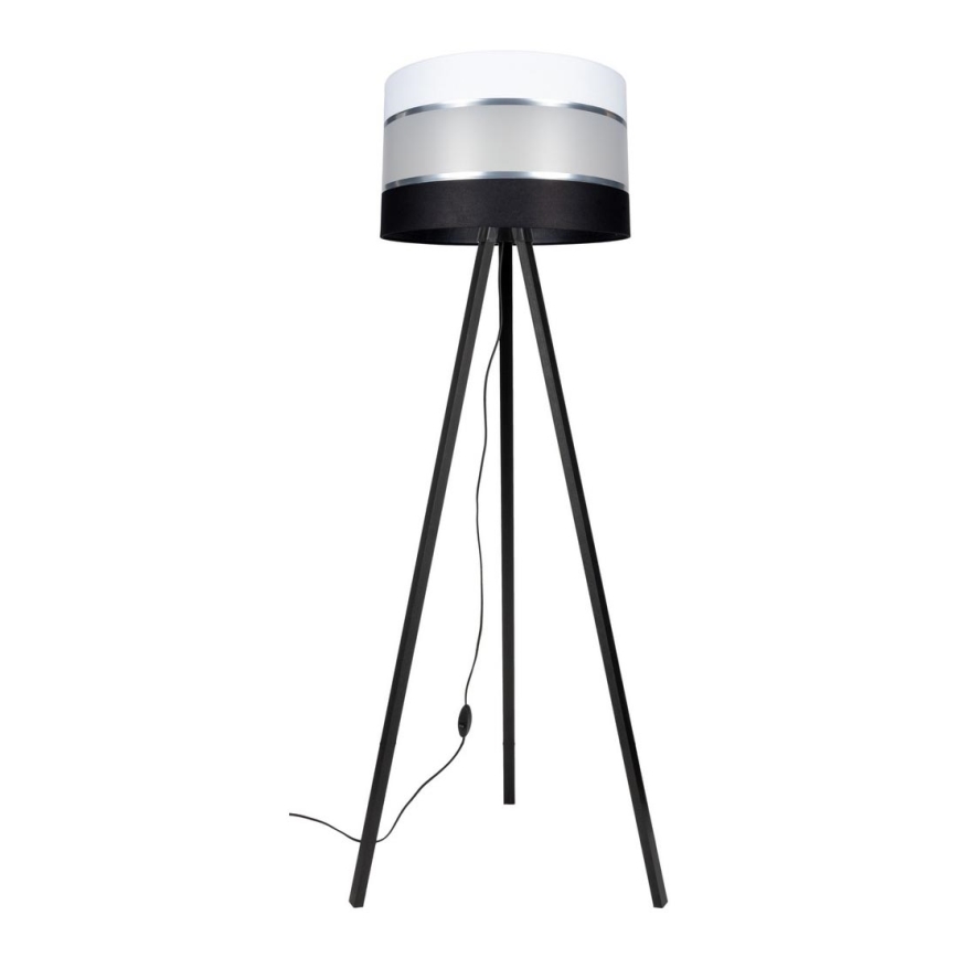 Floor lamp CORAL 1xE27/60W/230V wenge/black/white/matte chrome