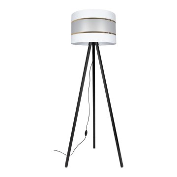 Floor lamp CORAL 1xE27/60W/230V wenge/white/gold