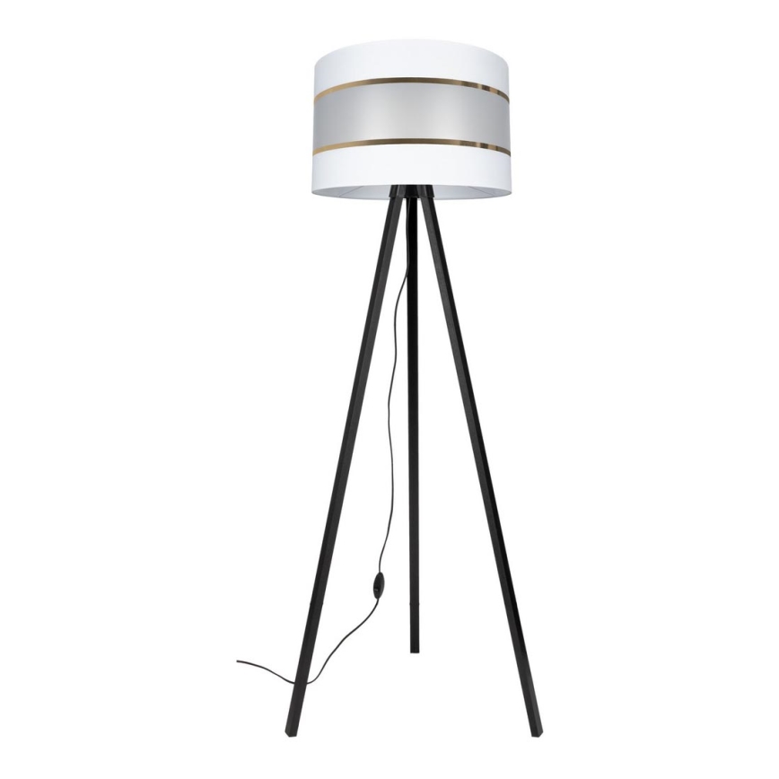 Floor lamp CORAL 1xE27/60W/230V wenge/white/gold