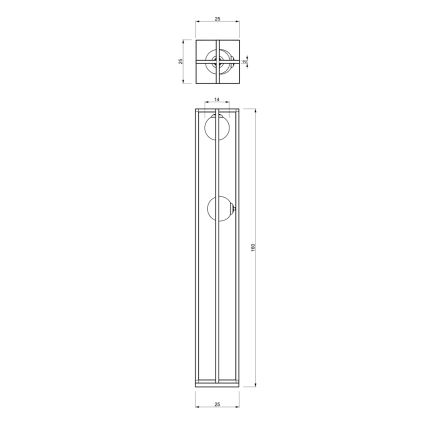 Floor lamp DIEGO 2xE14/40W/230V black
