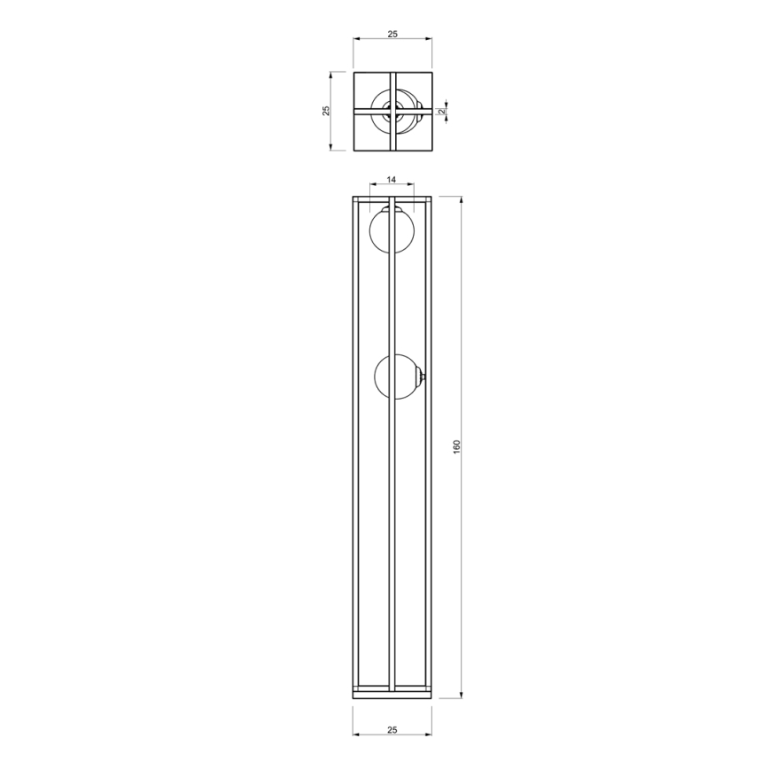 Floor lamp DIEGO 2xE14/40W/230V black