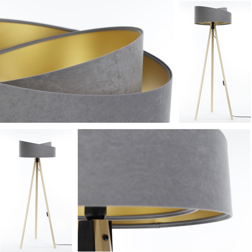 Floor lamp GALAXY 1xE27/60W/230V grey/beige
