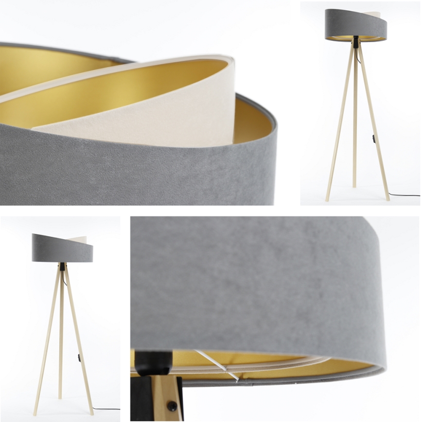 Floor lamp GALAXY 1xE27/60W/230V grey/beige