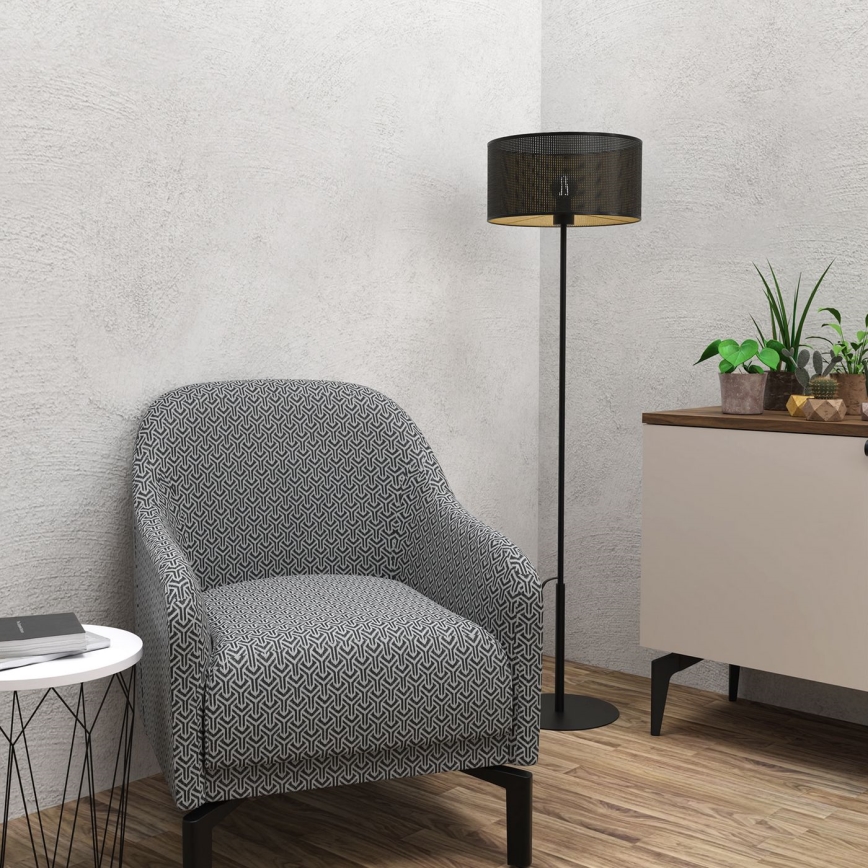 Floor lamp LOFT SHADE 1xE27/60W/230V black/gold