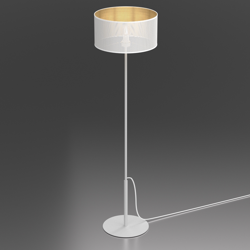 Floor lamp LOFT SHADE 1xE27/60W/230V white/gold