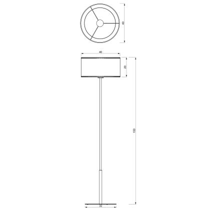Floor lamp RATTAN 1xE27/60W/230V rattan
