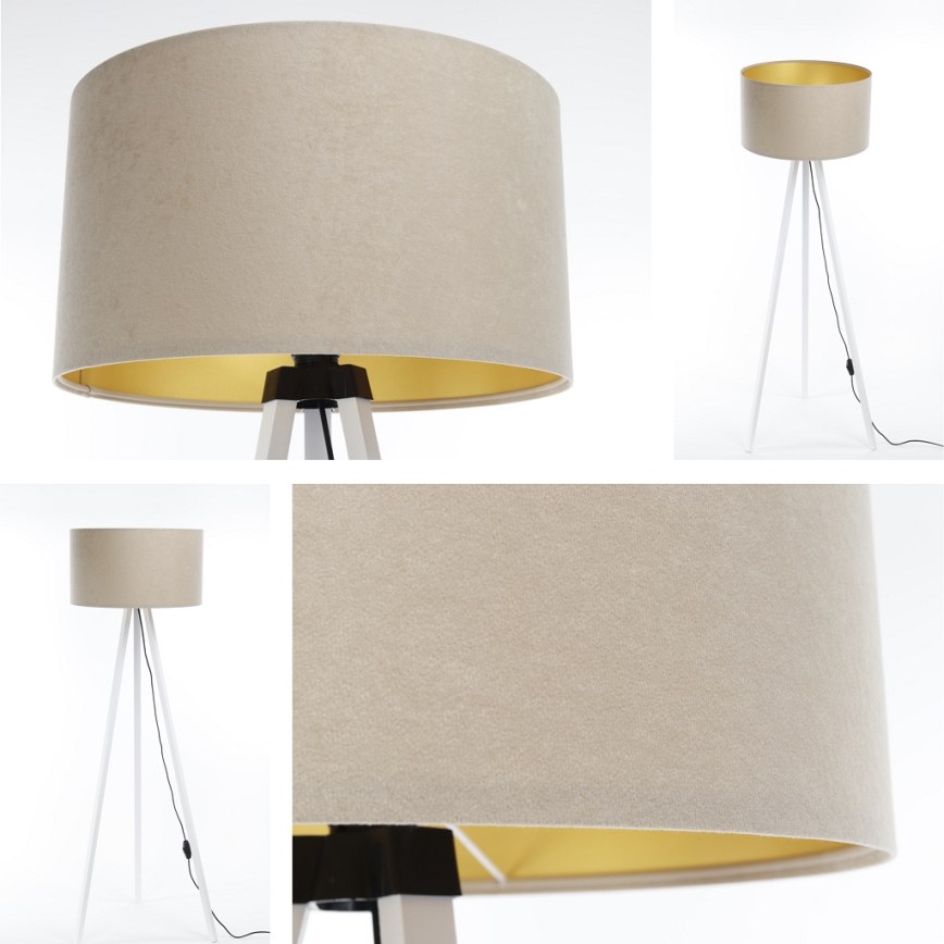 Floor lamp STANDART 1xE27/60W/230V beige/white
