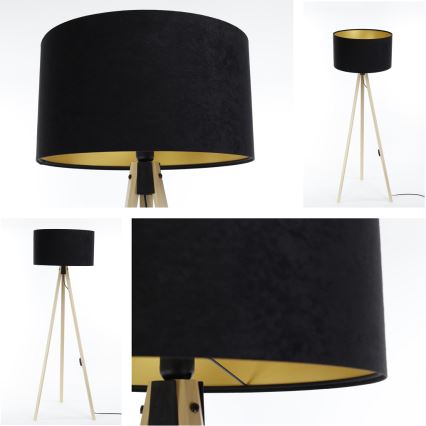 Floor lamp STANDART 1xE27/60W/230V black/beige