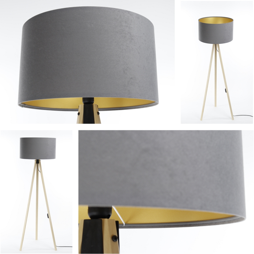Floor lamp STANDART 1xE27/60W/230V grey/beige