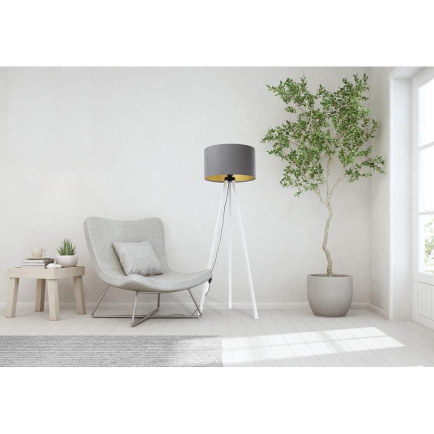 Floor lamp STANDART 1xE27/60W/230V grey/white