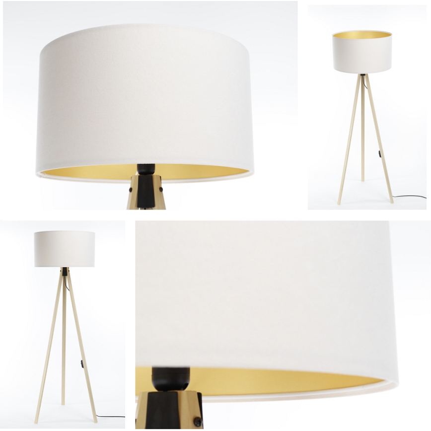Floor lamp STANDART 1xE27/60W/230V white/beige