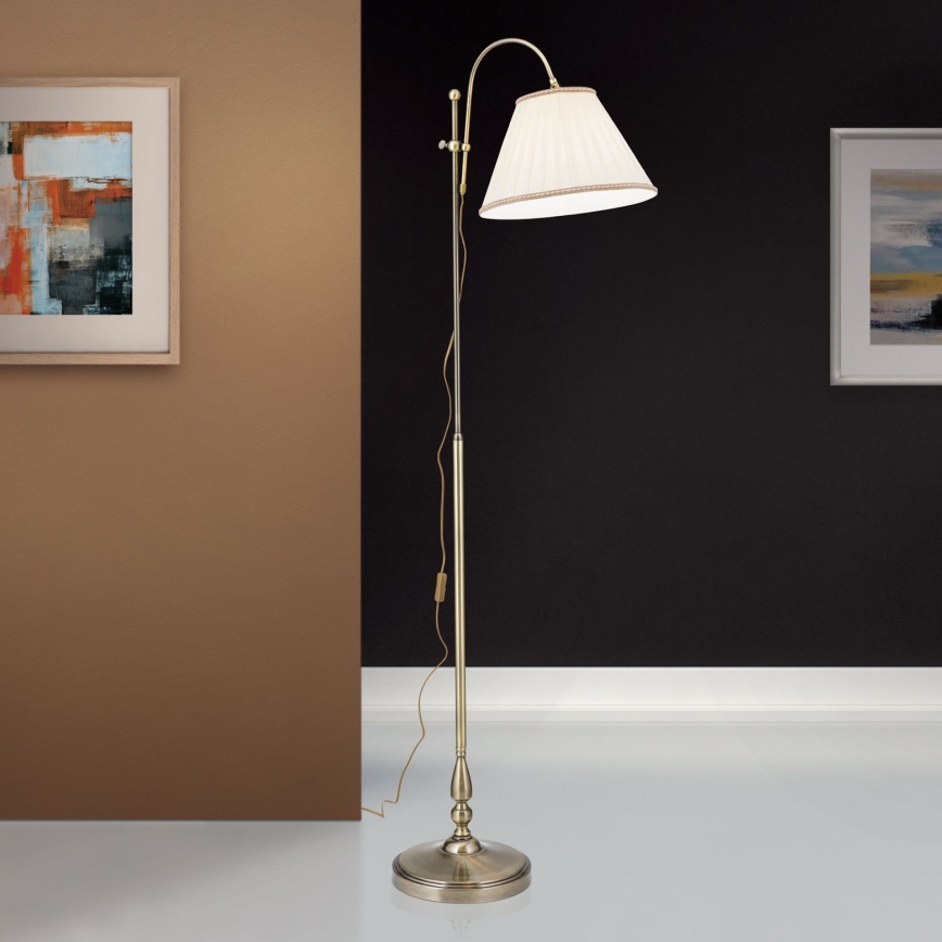 Floor lamp TONIA 1xE27/60W/230V 183 cm white/bronze