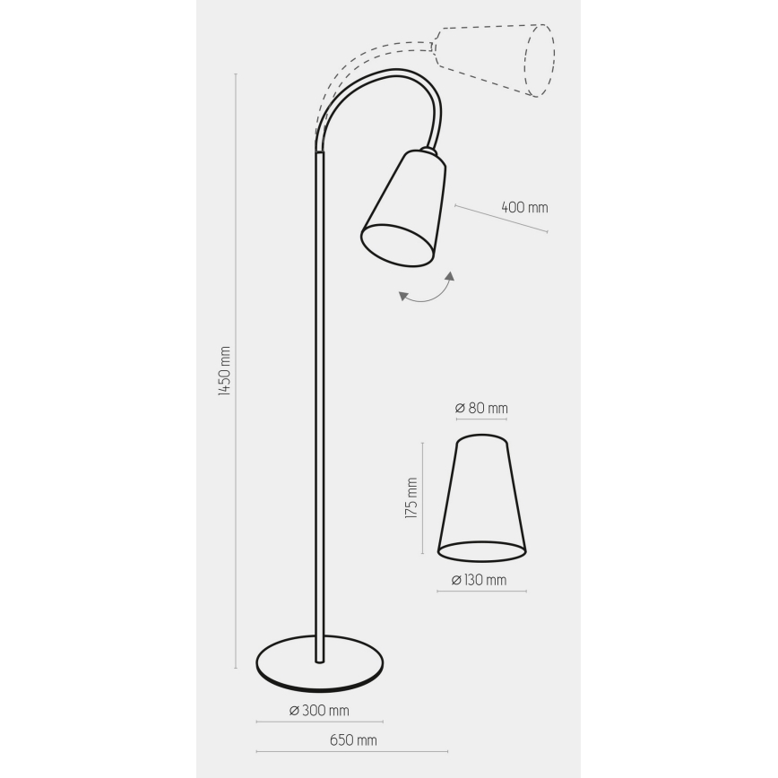 Floor lamp WIRE 1xE27/15W/230V black/gold