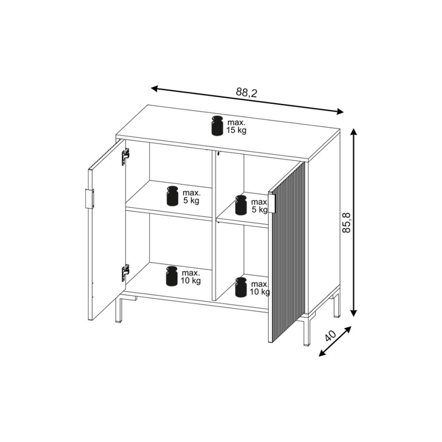 FLOP Black Chest of Drawers
