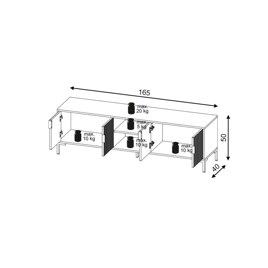 FLOP TV Stand, Black