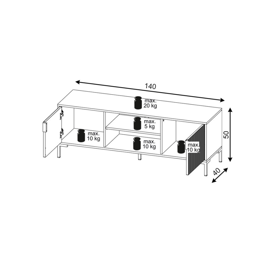 FLOP TV Stand, Black