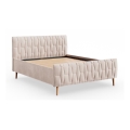 FLORA Upholstered Bed Frame 180x200 cm, Beige (mattress not included)
