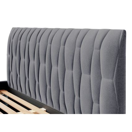 FLORA Upholstered Bed Frame 180x200 cm, Grey (mattress not included)