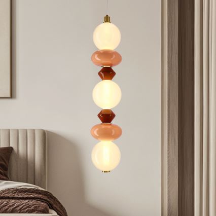 FLORES LED Cable Pendant Light LED/20W/230V gold/orange/brown