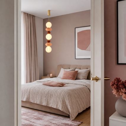 FLORES LED Cable Pendant Light LED/20W/230V gold/orange/brown