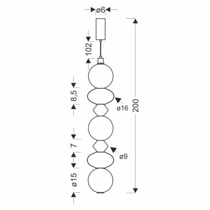 FLORES LED Cable Pendant Light LED/20W/230V gold/orange/brown
