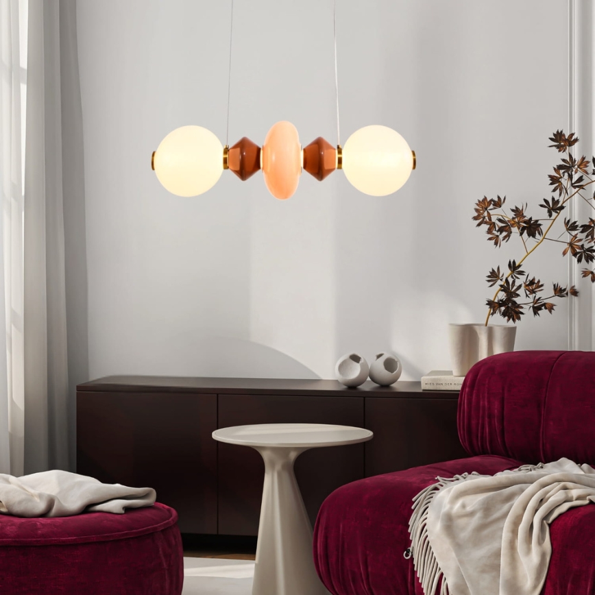 FLORES LED Pendant Light on Cable LED/15W/230V Gold/Orange/Brown