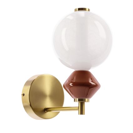 FLORES LED Wall Lamp LED/7W/230V Gold/Brown