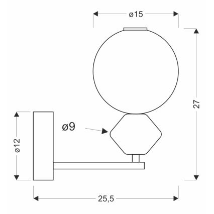 FLORES LED Wall Lamp LED/7W/230V Gold/Brown