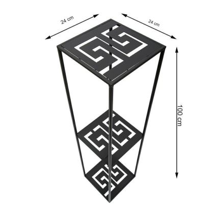 Flower stand 100x24 cm black