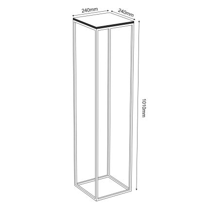 Flower stand 100x24 cm black