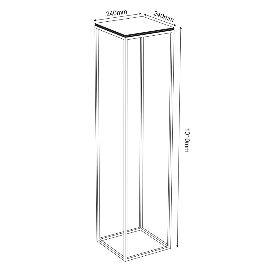 Flower stand 100x24 cm black