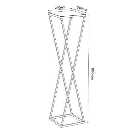 Flower stand 100x24 cm black