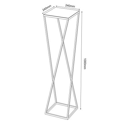 Flower stand 100x24 cm black