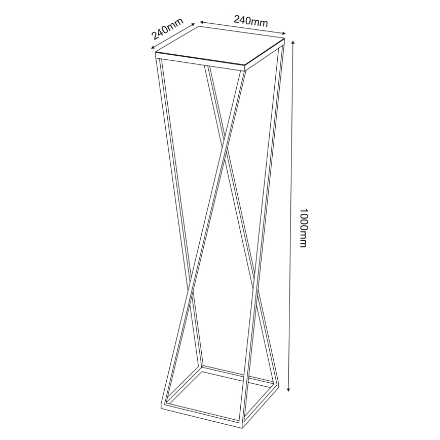 Flower stand 100x24 cm black