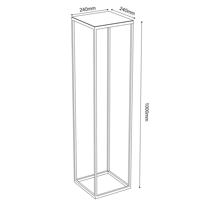 Flower stand 100x24 cm black