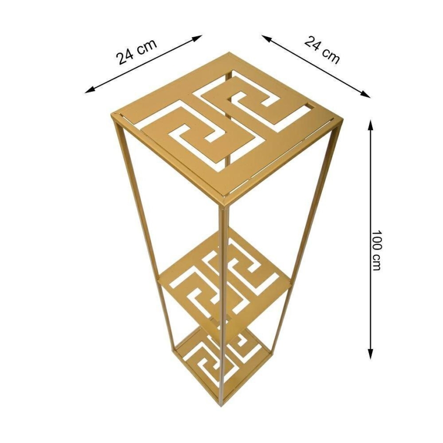 Flower stand 100x24 cm gold
